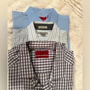Bundle - 3 dress fitted shirts - worn once each, washed and pressed.